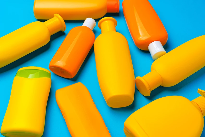 Bunte Lotion- und Sonnenpflegeflaschen für HEC-Hautpflegeanwendungen