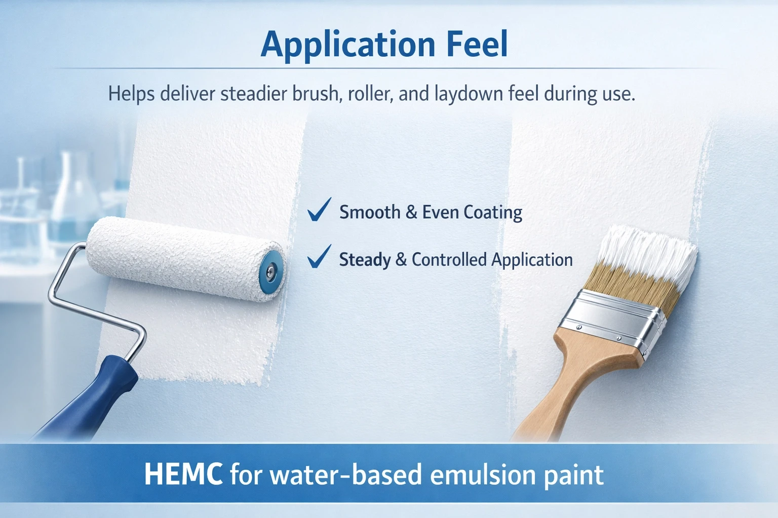 HEMC for Water-Based Emulsion Paint Roller Loading