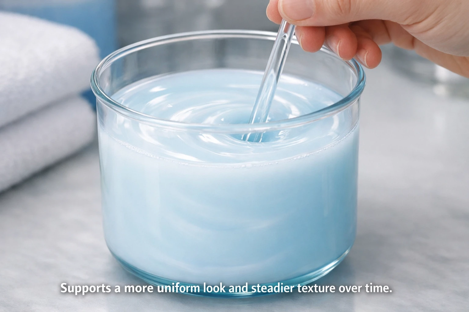 Fabric softener texture sample showing HEMC texture support