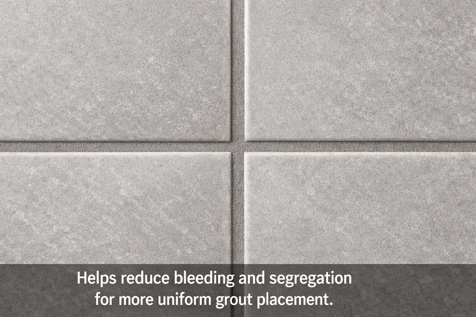 Finished tile grout joints showing uniform placement with HEMC support