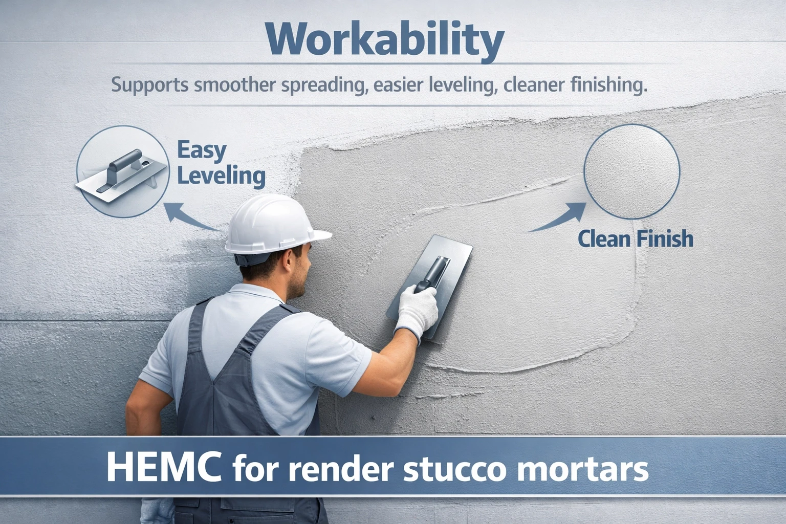 Diagram showing HEMC workability in render stucco mortars