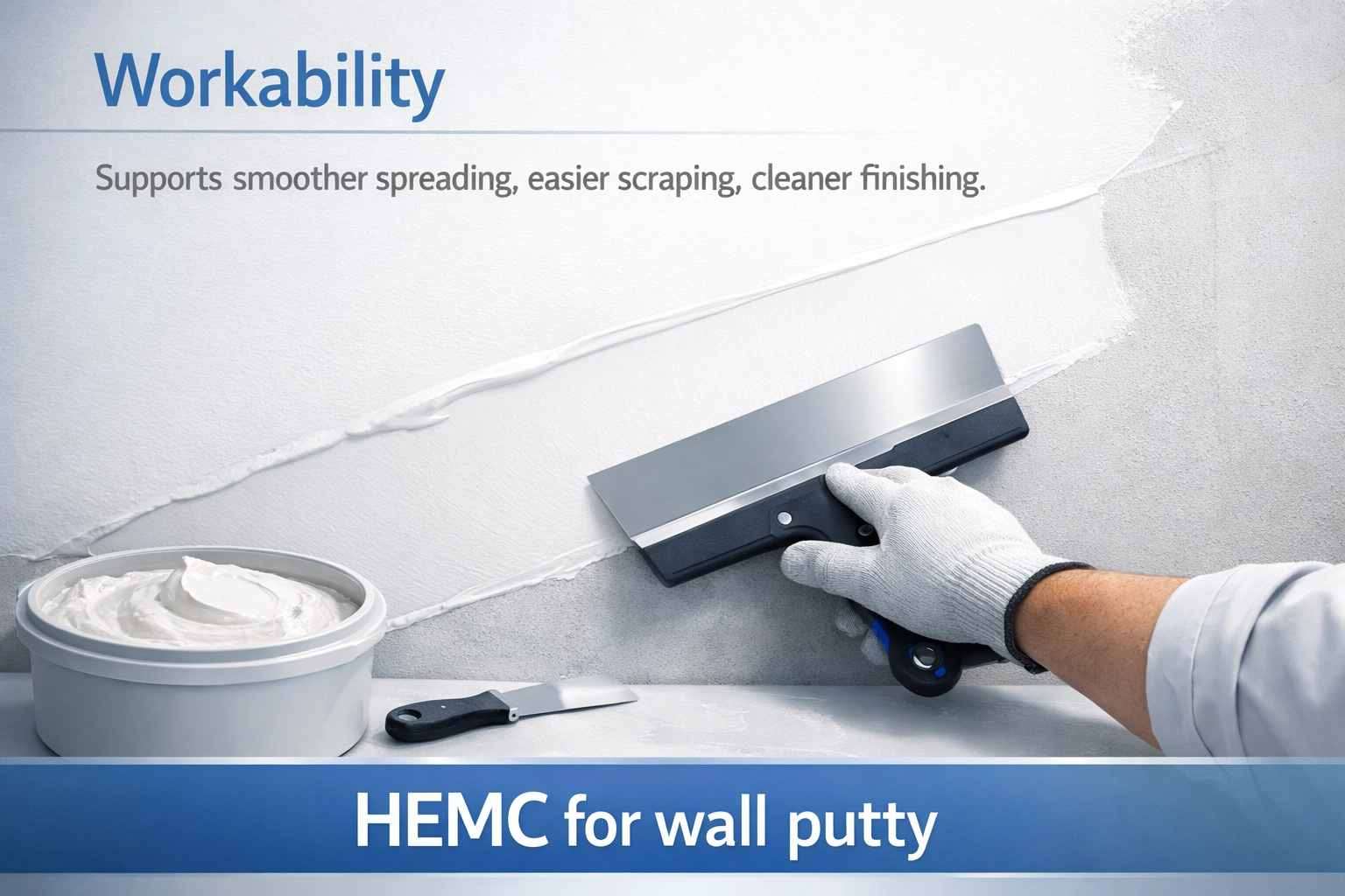 Diagram showing HEMC workability in wall putty