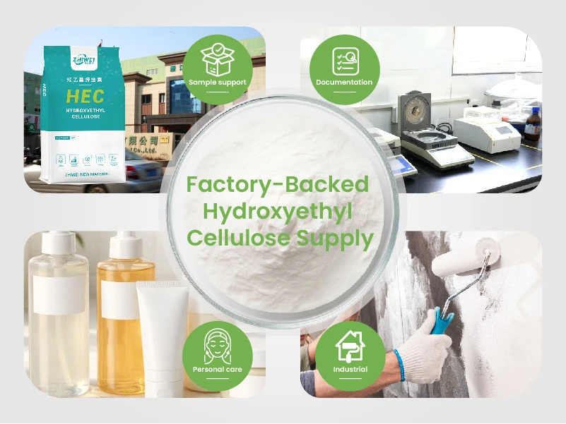 Factory-backed hydroxyethyl cellulose supply for personal care and industrial applications