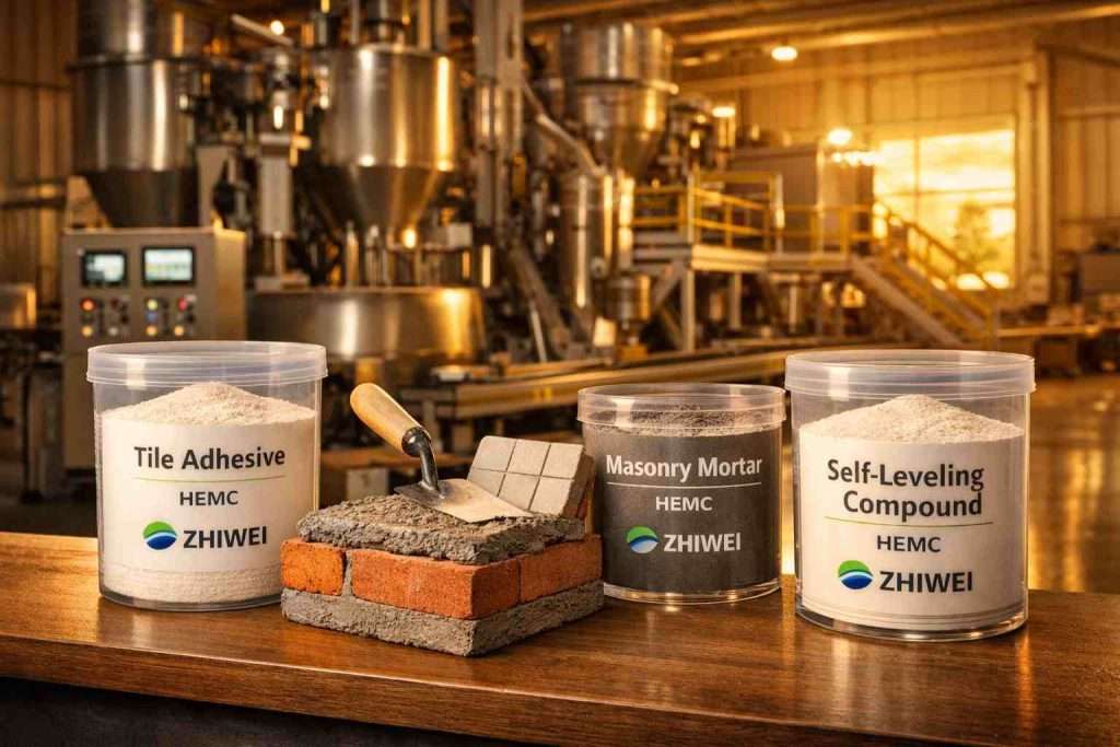 Factory and application concept for Zhiwei HEMC in dry-mix products