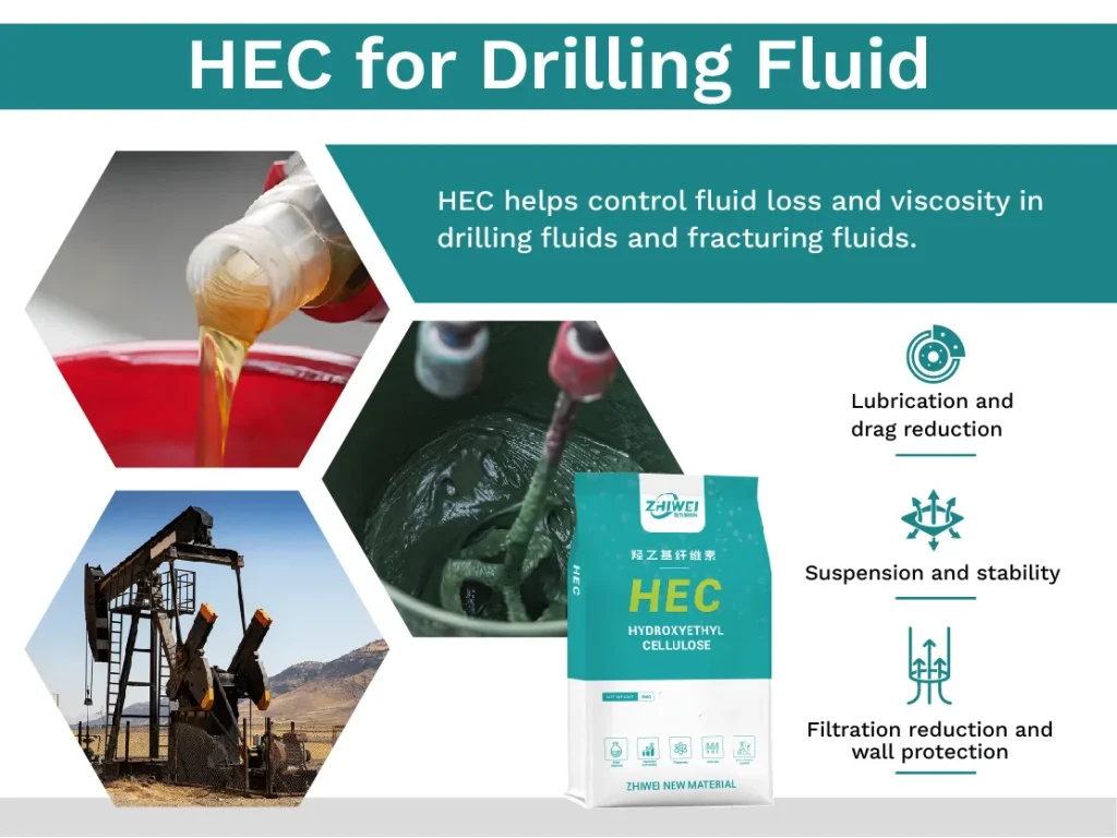 Le HEC aide à contrôler la perte de fluide et la viscosité dans les fluides de forage et de fracturation.
