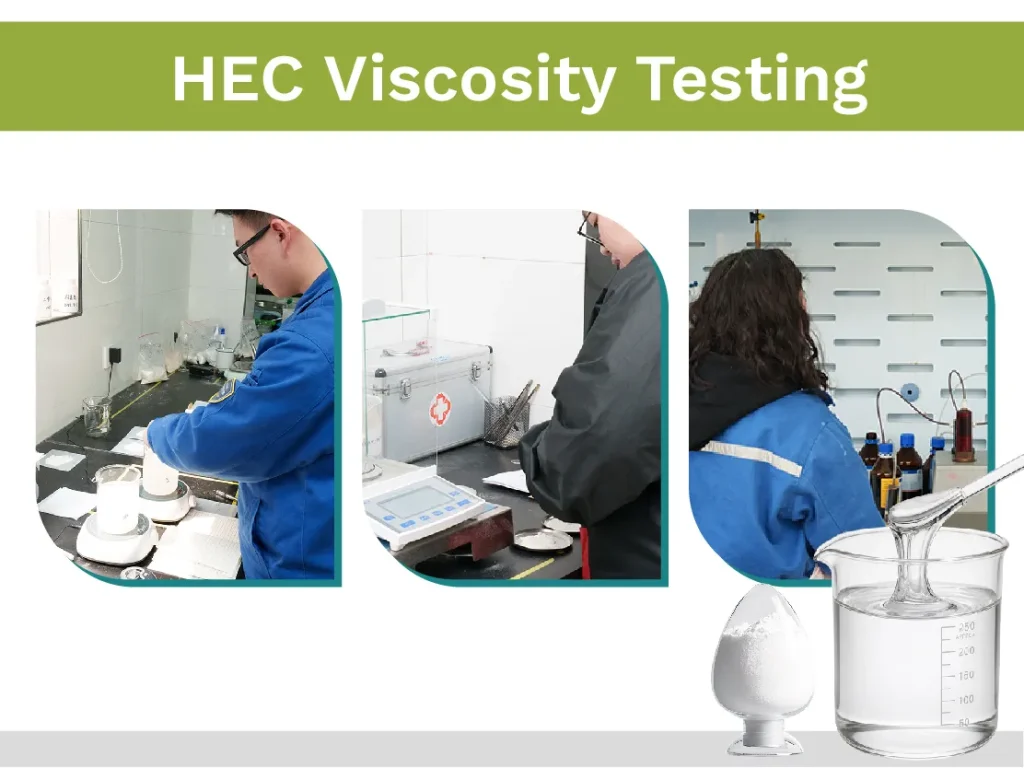 Un technicien teste la viscosité du HEC afin de sélectionner le grade adéquat pour différentes applications.