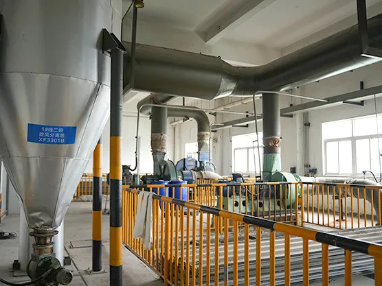 Hopper and processing equipment in a cellulose ether production line