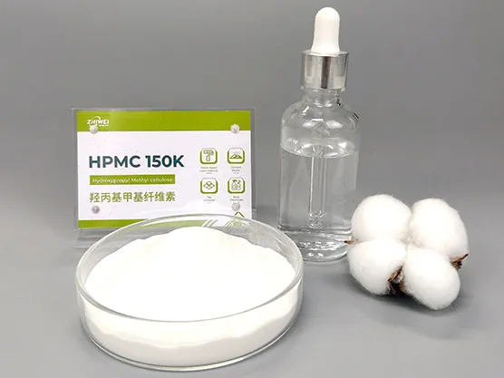 Zhiwei HPMC 150K powder sample with product label and lab props