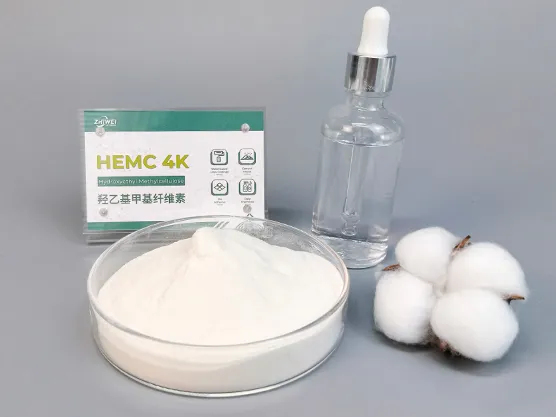 Zhiwei HEMC 4K powder sample with product label and dropper bottle