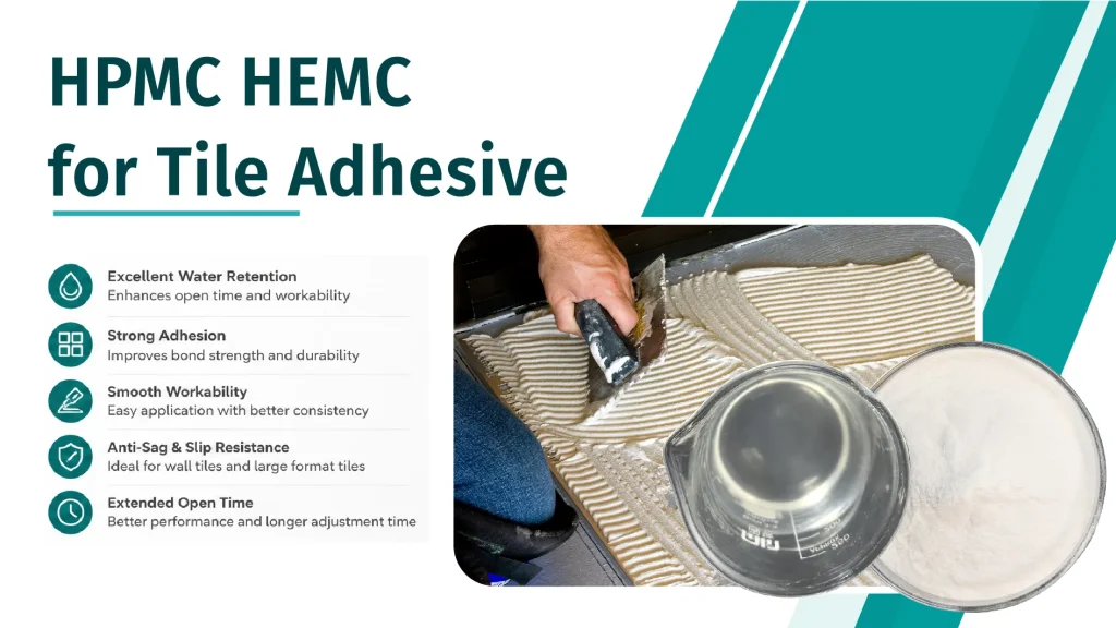 HPMC et HEMC pour la colle à carrelage
