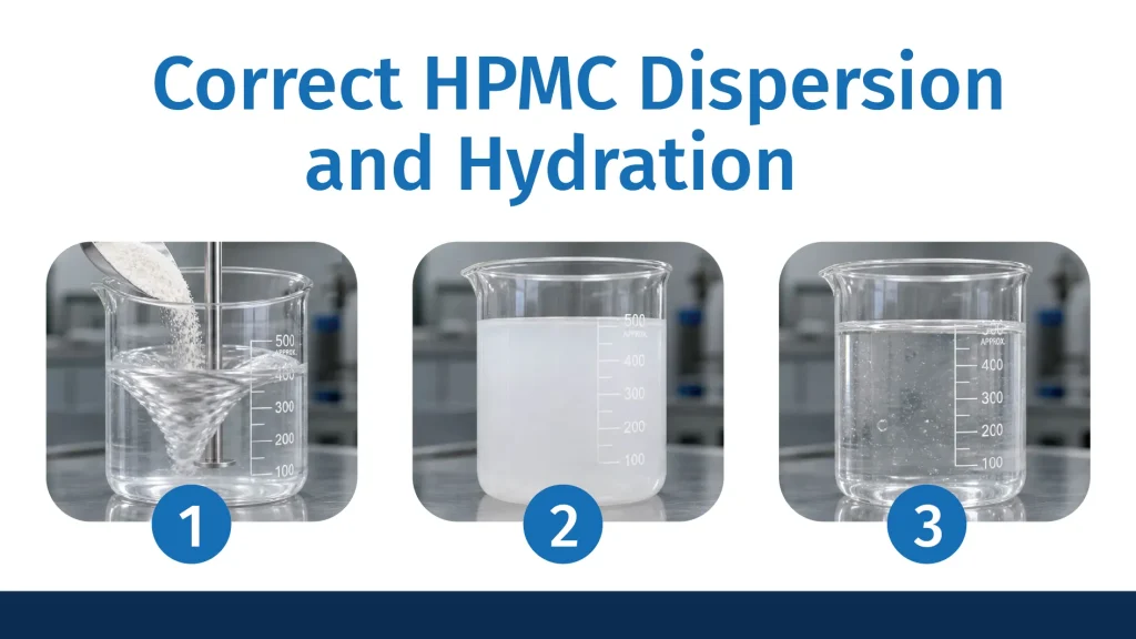 How to dissolve HPMC without lumps