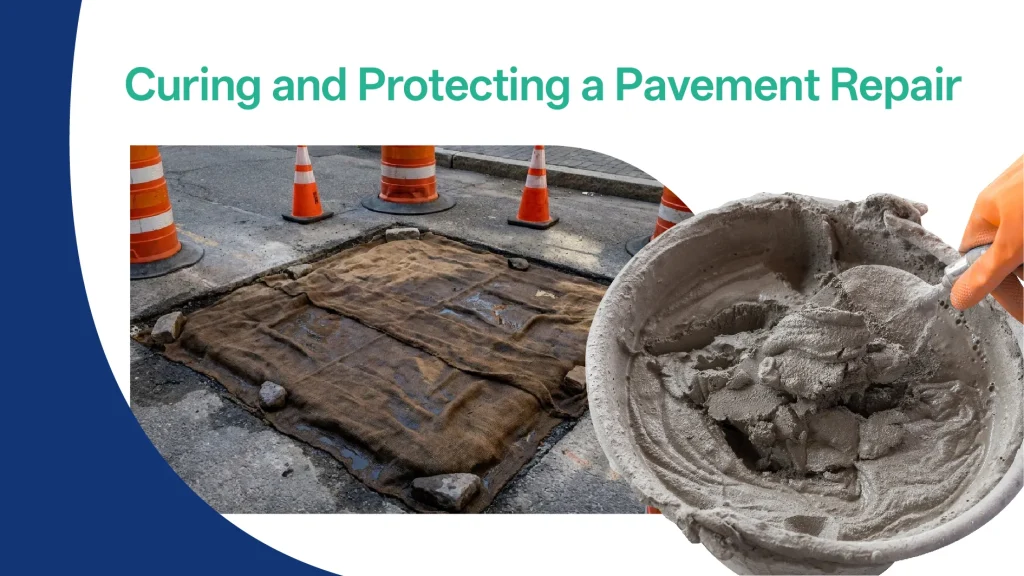 Curing rapid-setting pavement repair mortar