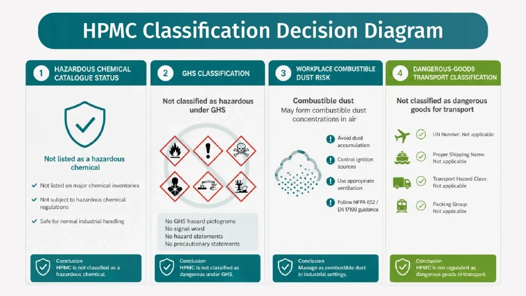 HPMC hazard and transport classification diagram