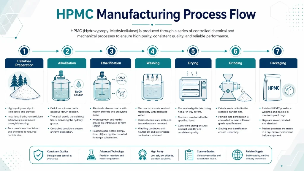 HPMC manufacturing process flow