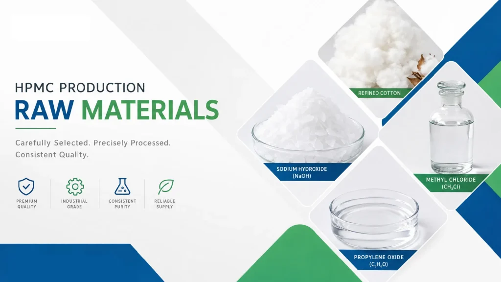 Rohstoffe für die Herstellung von Hydroxypropylmethylcellulose