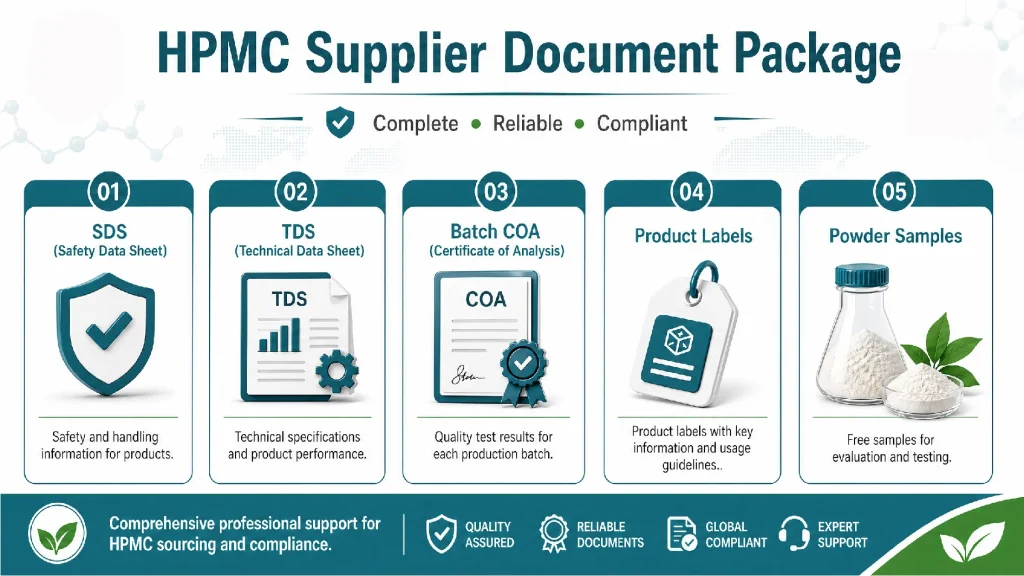 HPMC supplier SDS TDS and certificate of analysis