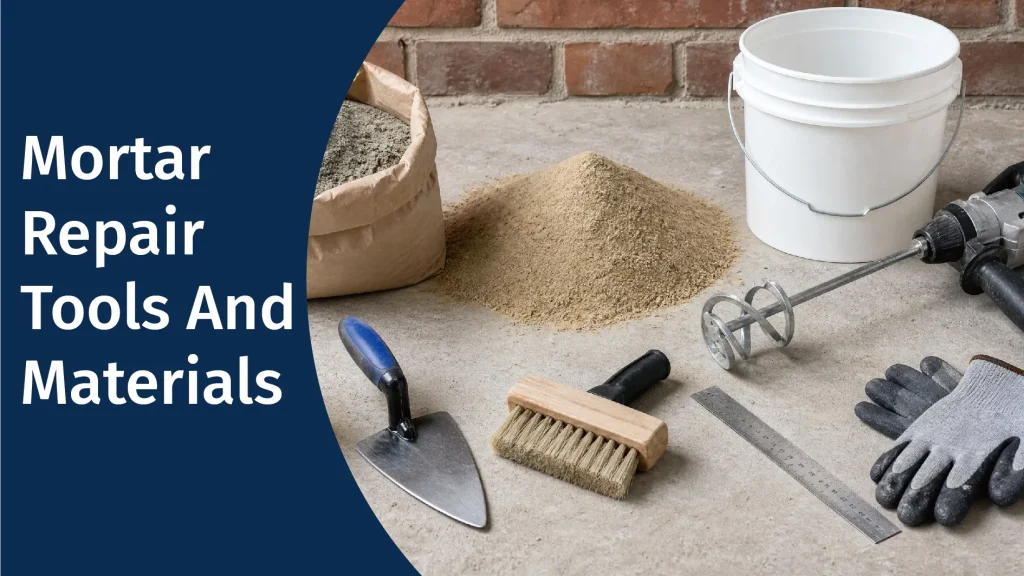 mortar repair tools and materials