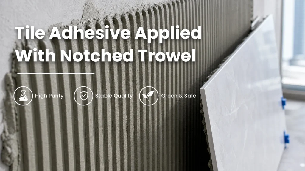 Cement, sand, HPMC, polymer powder, and additives used to make tile adhesive