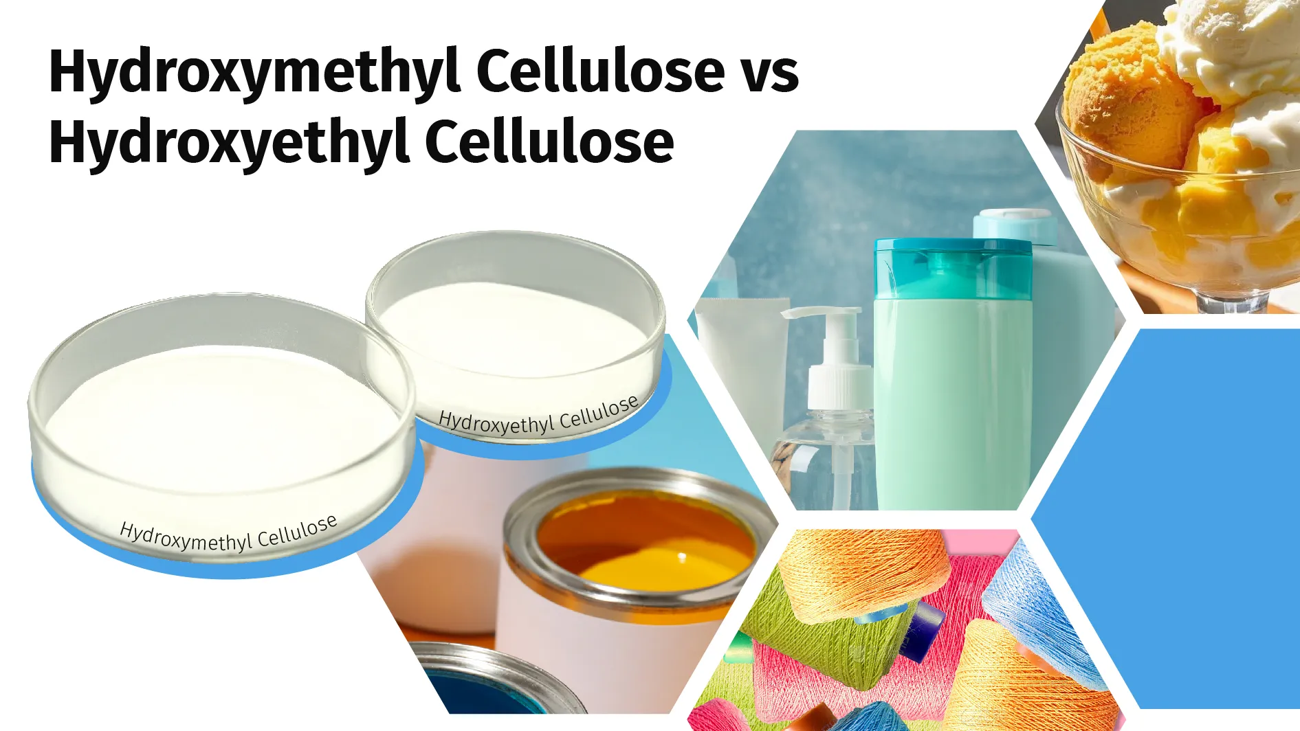 Hydroxymethyl cellulose vs hydroxyethyl cellulose
