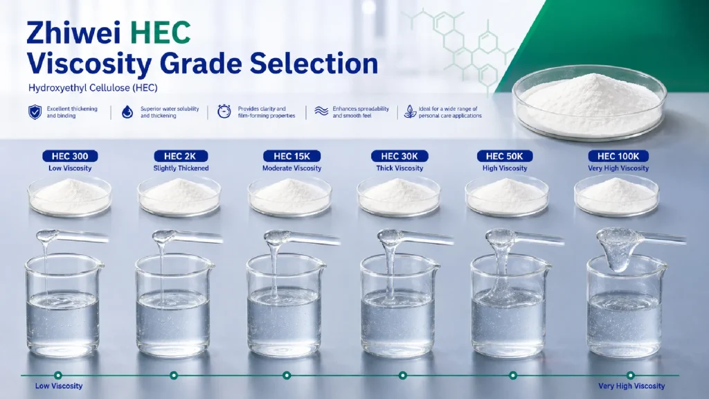 Zhiwei HEC viscosity grades for personal care