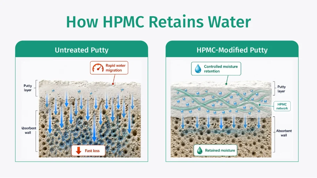 HPMC在墙面腻子中的保水机制
